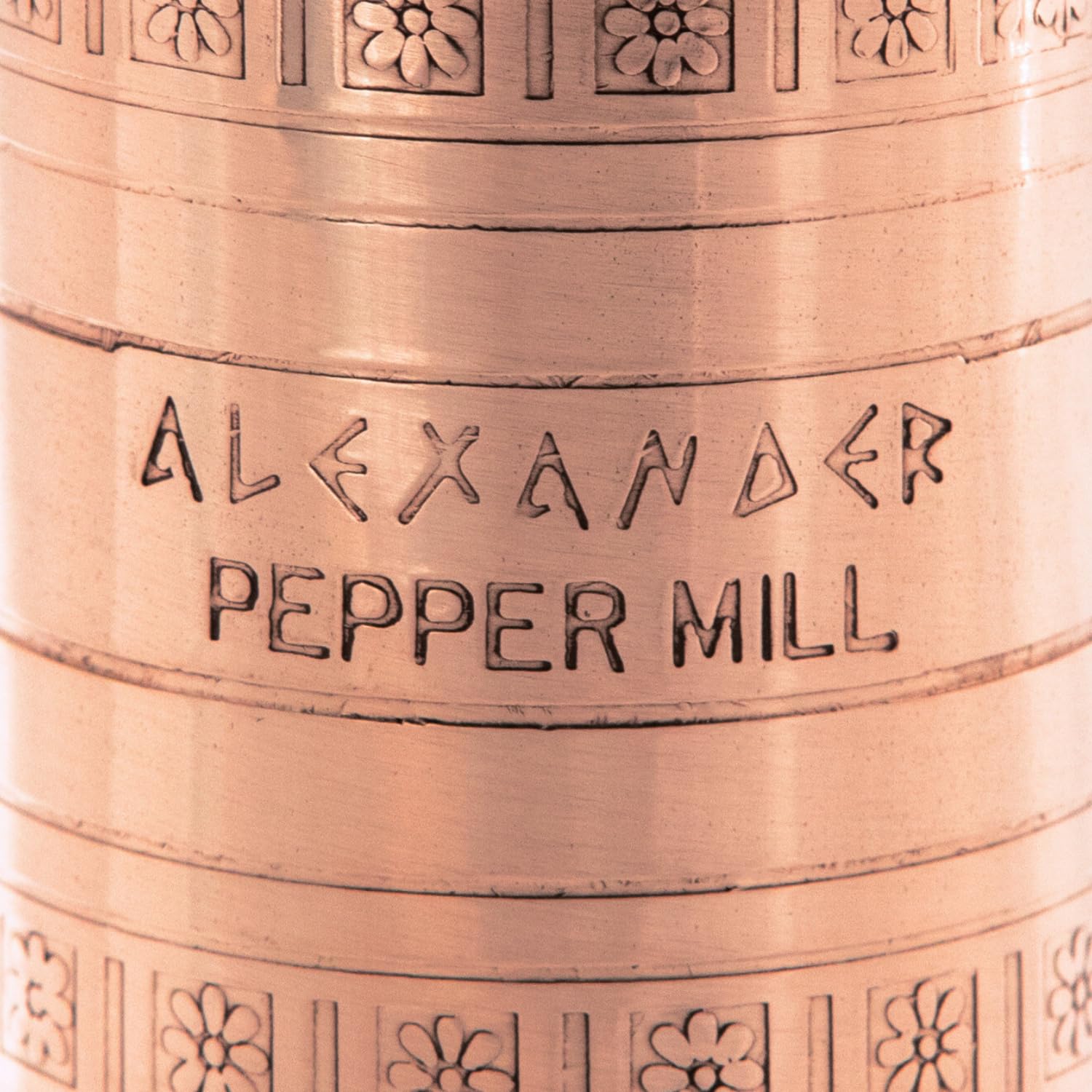 Alexander Home molinillo pimienta griego cobre, ajuste de molienda para texturas finas o gruesas