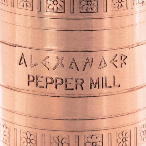 Alexander Home molinillo pimienta griego cobre, ajuste de molienda para texturas finas o gruesas
