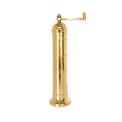 Alexander Home molino europeo en bronce de 9 pulgadas para sal, molienda fina.