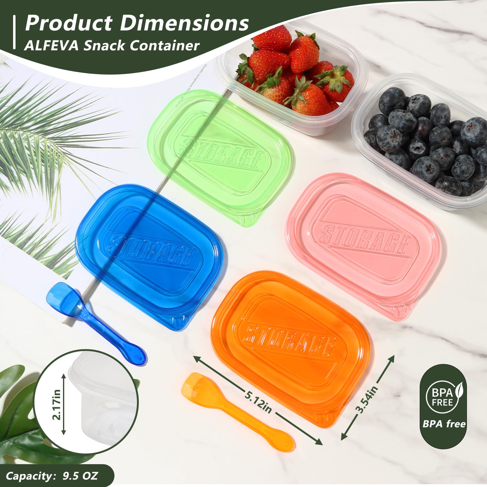 ALFEVA recipientes apilables con diseño compacto para ahorro de espacio.