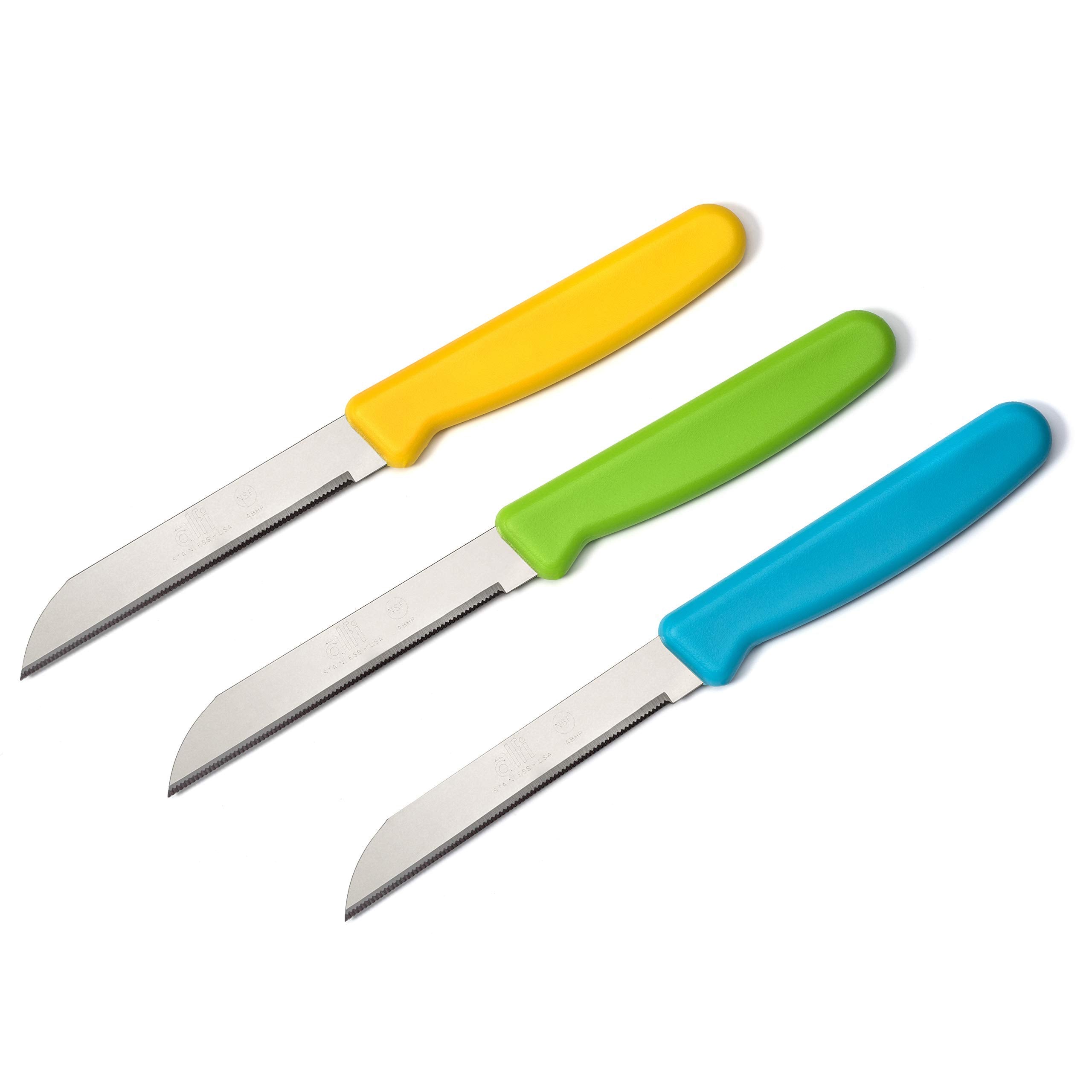 Alfi cuchillos dentados para corte pan, queso y fruta fresca.