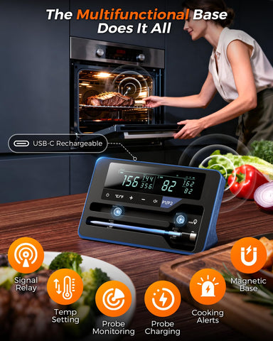 Presets USDA en la app para cocción precisa de carnes.