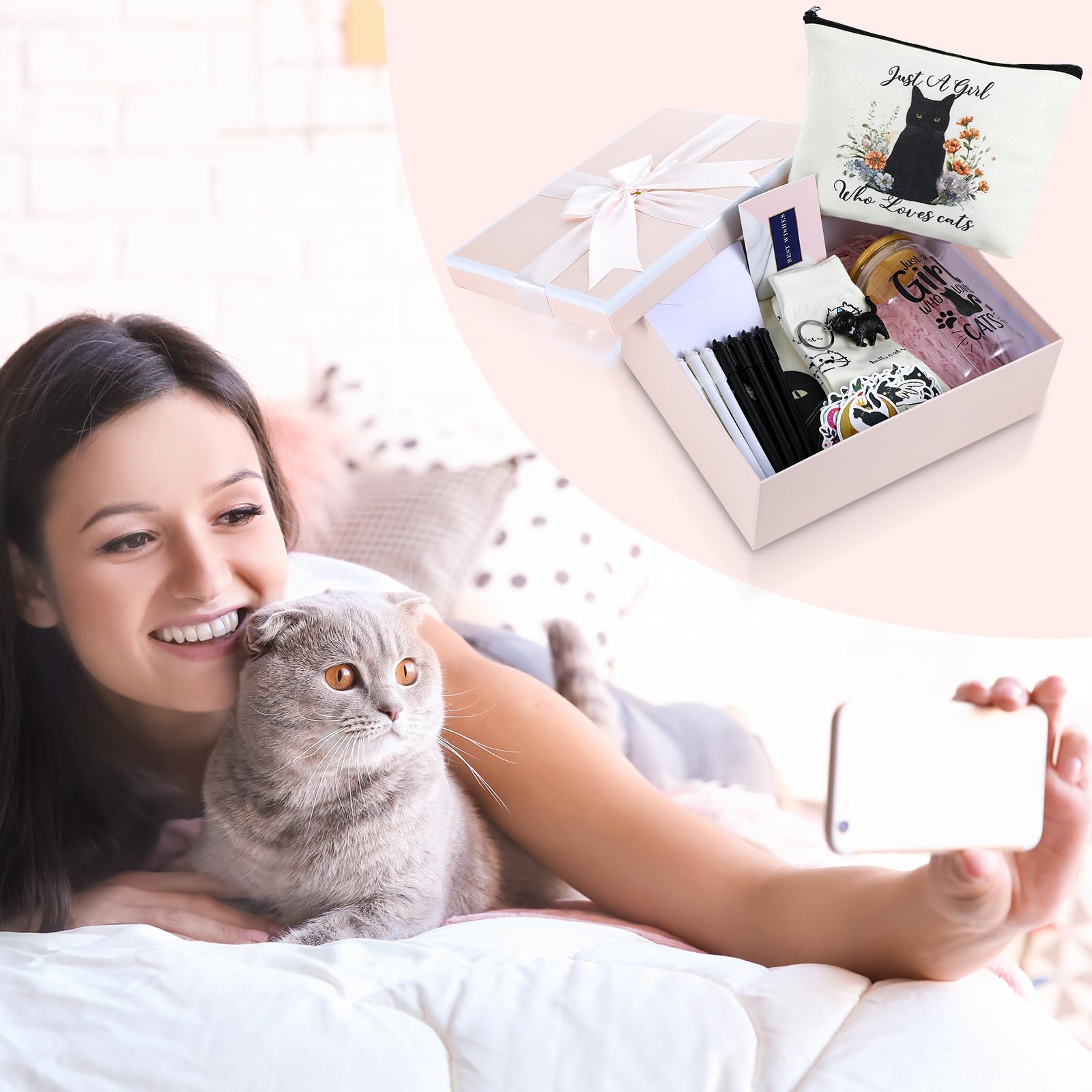 Aliceset boligrafos de gel con motivos felinos para escritura suave