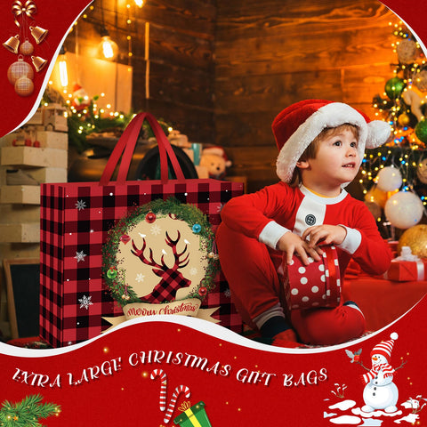 Tote navideño de 22x17 Aliceset con asa para regalos