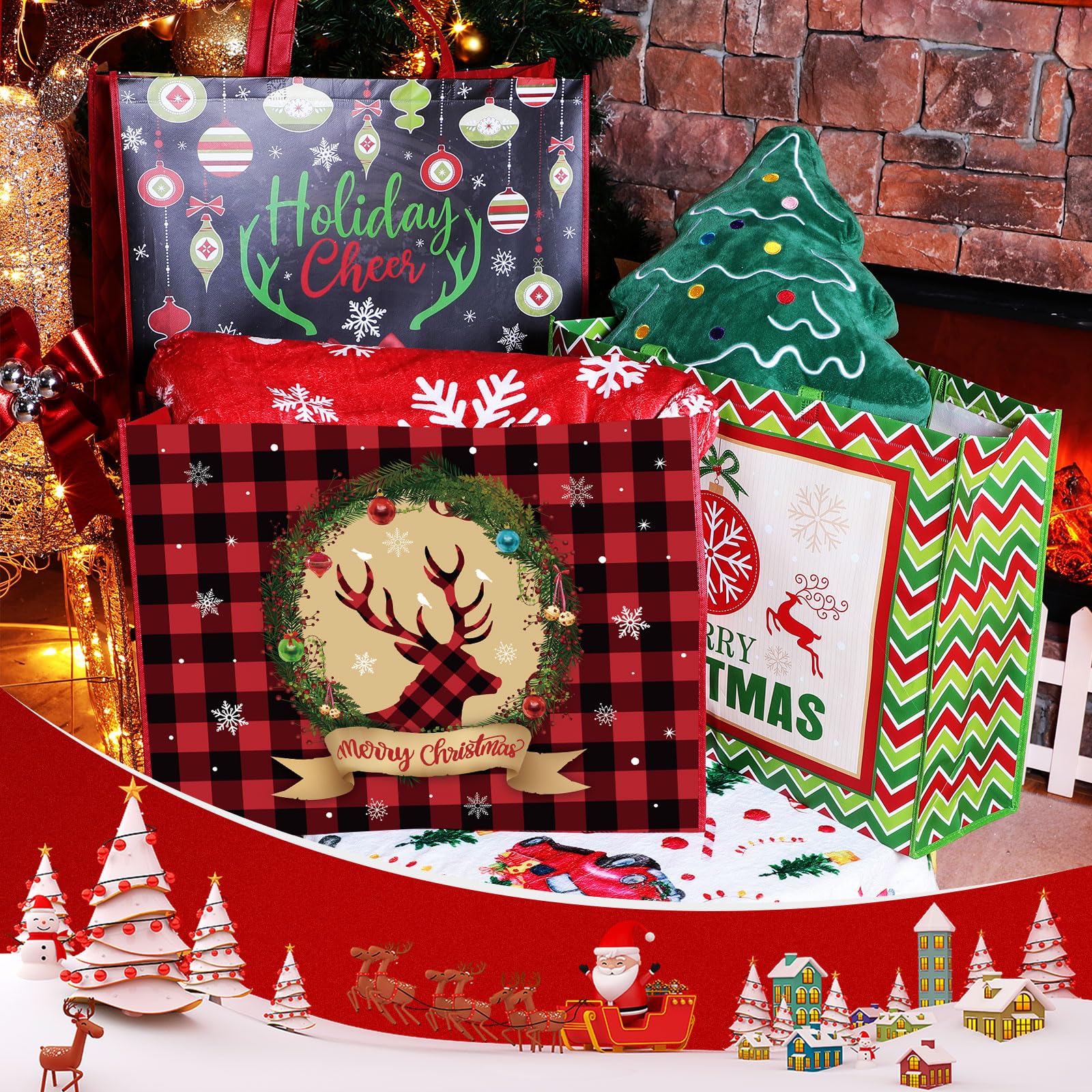 Diseño tradicional festivo Aliceset para envolver decoraciones