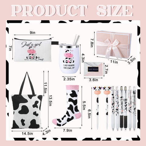 Aliceset bolsa cosmética estampado vaca, ideal para organizar maquillaje.