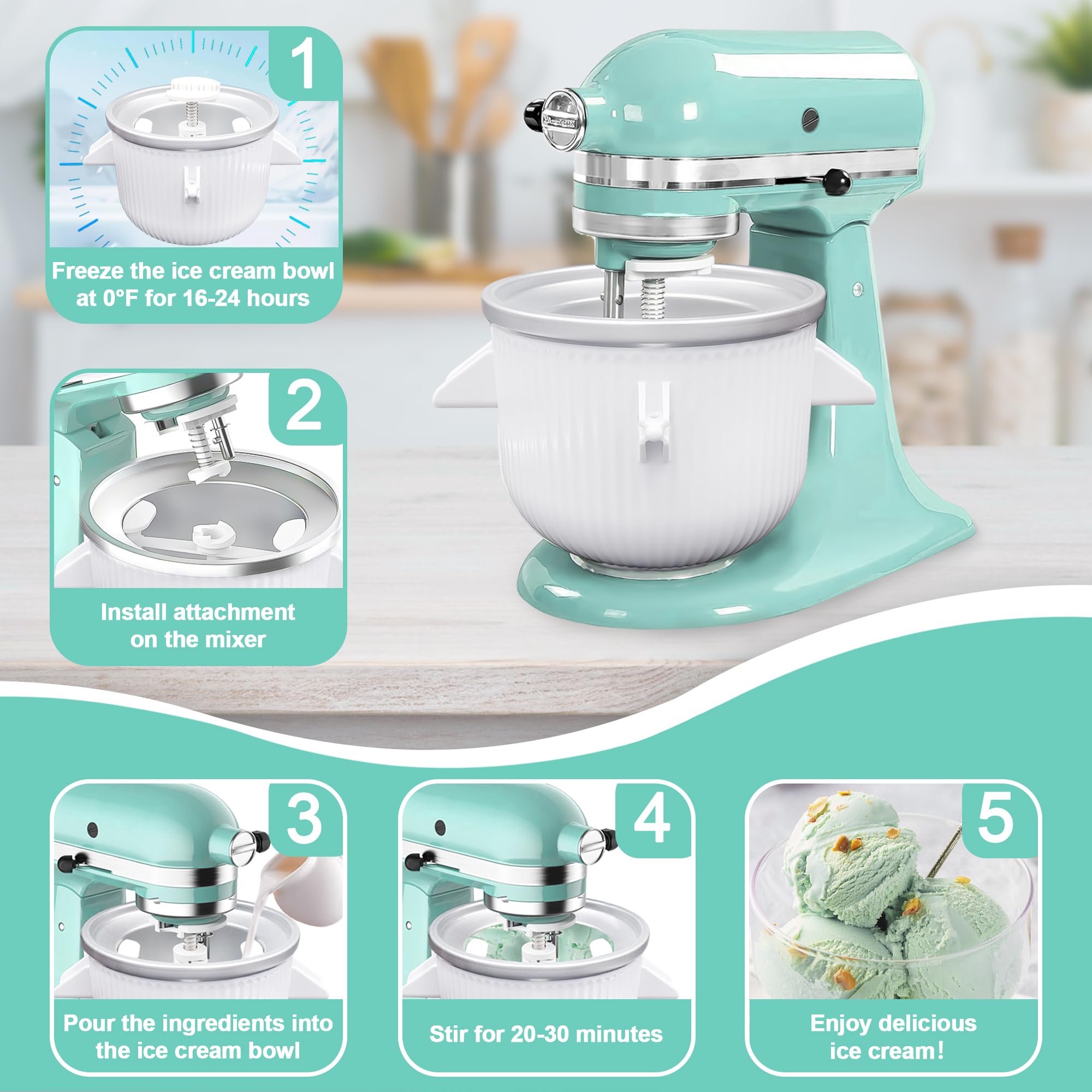 Aligat agitador para batidora KitchenAid garantiza mezcla uniforme.