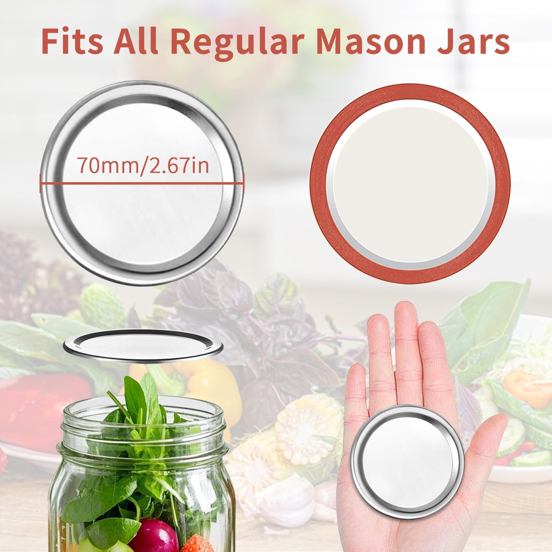 Tapa de boca regular de Aliggbent con sello de silicona para conservar alimentos con seguridad.