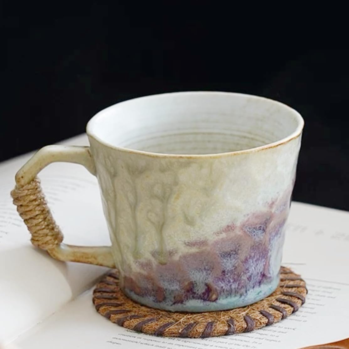 Taza Alikexin de cerámica con estilo retro japonés, ideal para café diario.