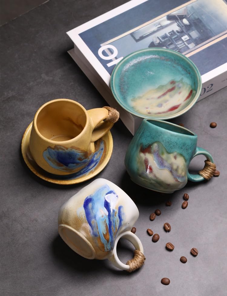Alikexin conjunto taza y platillo, base estable para bebidas calientes