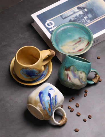 Alikexin conjunto taza y platillo, base estable para bebidas calientes