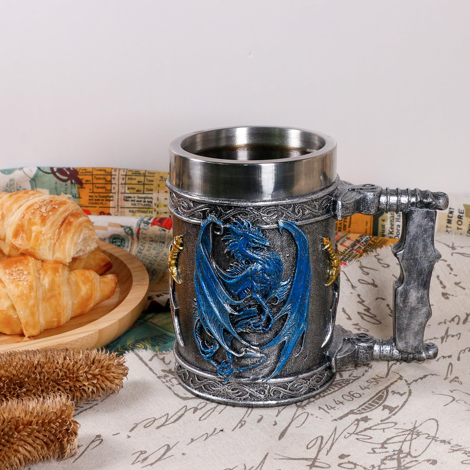 Alikiki copa cerveza dragón azul, ideal para fiestas temáticas