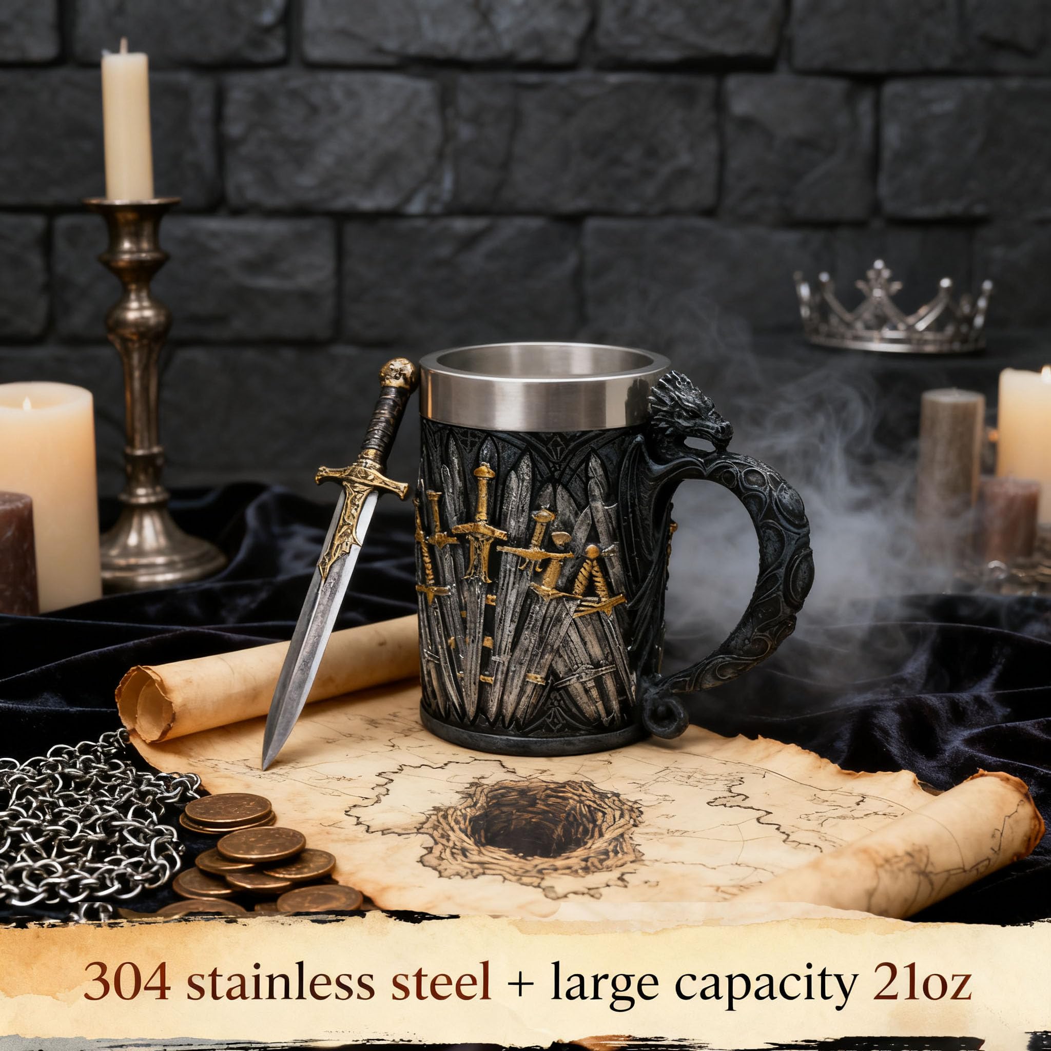 Taza Alikiki gran capacidad 21 onzas, ideal para café o cerveza sin rellenar