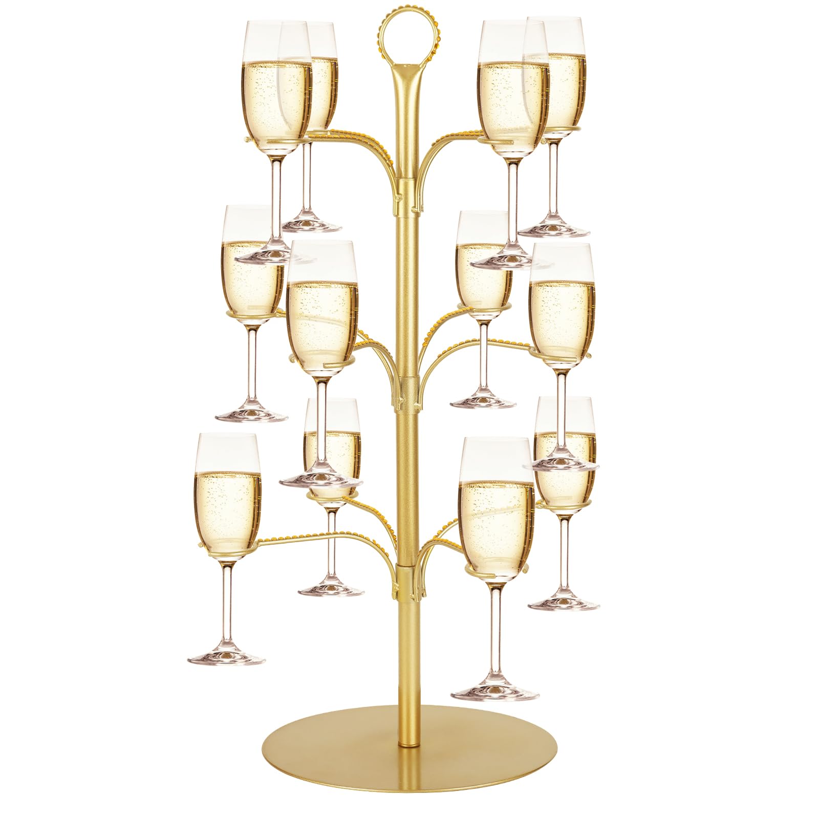 ALIMOTA arbol-cocktail-3-niveles, soporte elegante para copas y cócteles.