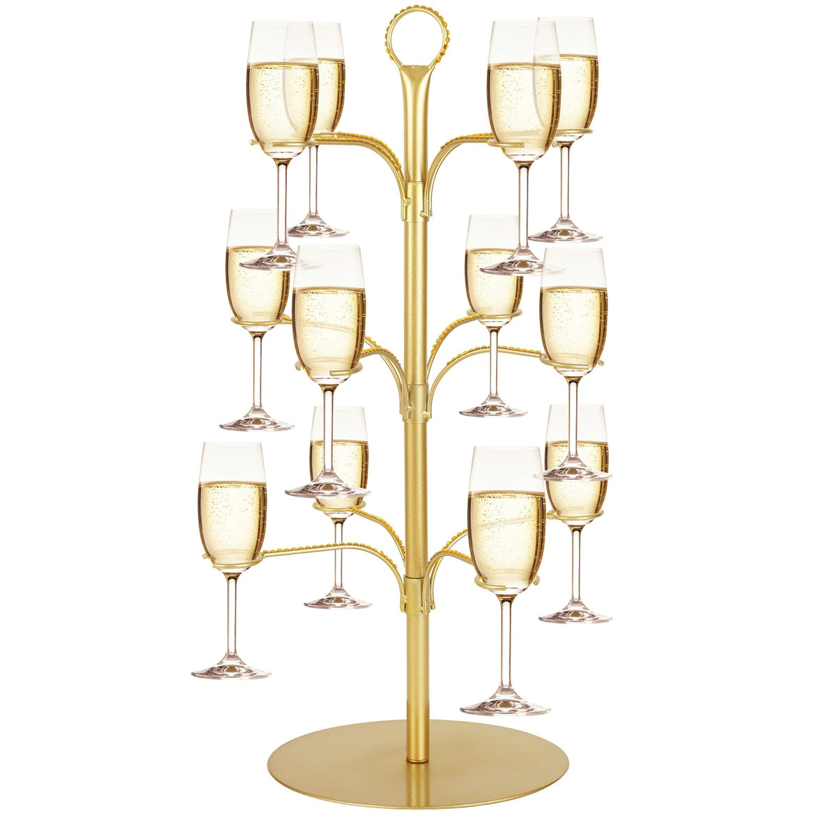 ALIMOTA arbol-cocktail-3-niveles, soporte elegante para copas y cócteles.