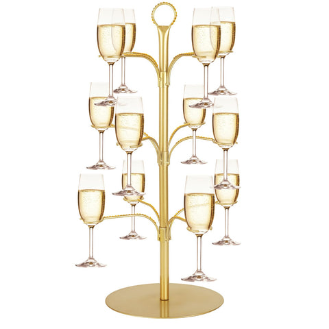 ALIMOTA arbol-cocktail-3-niveles, soporte elegante para copas y cócteles.