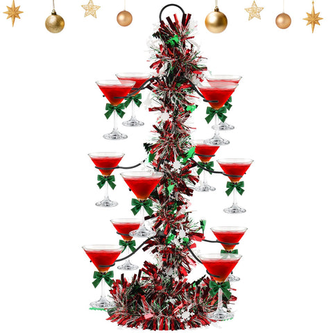 ALIMOTA árbol-cóctel diseño navideño ideal para centros de mesa festivos.