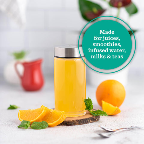 All About Juicing: tapa de acero inoxidable hermética para evitar derrames
