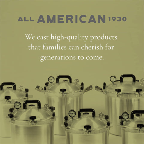 All American 1930: soporte seguro para conservas en casa.