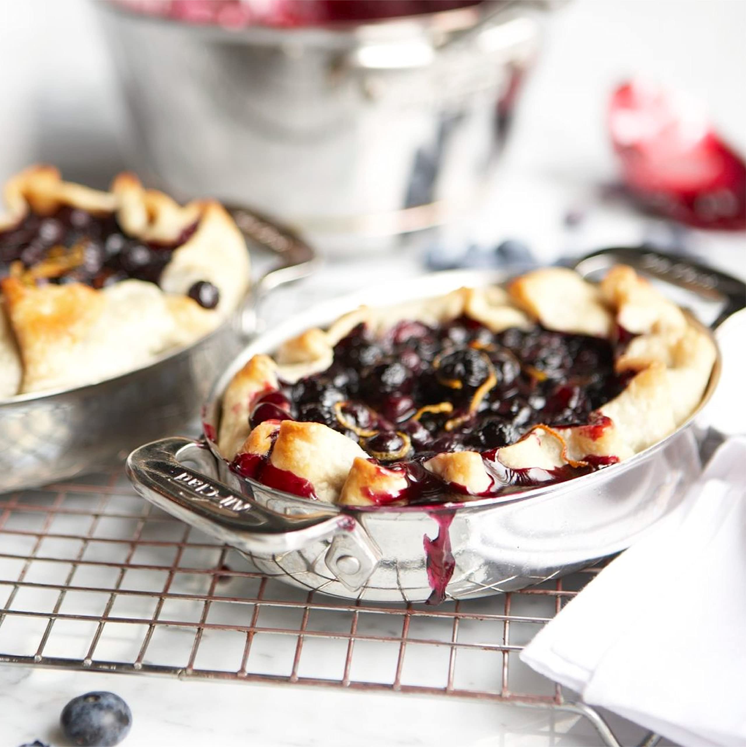 All-Clad acabado espejo, bandeja oval para servir caliente en mesa