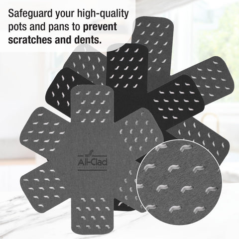 All-Clad agarraderas antideslizantes de silicona ofrecen agarre cómodo y seguro.