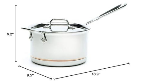 All-Clad Copper Core: acabado pulido con cobre visible aporta elegancia en la cocina.