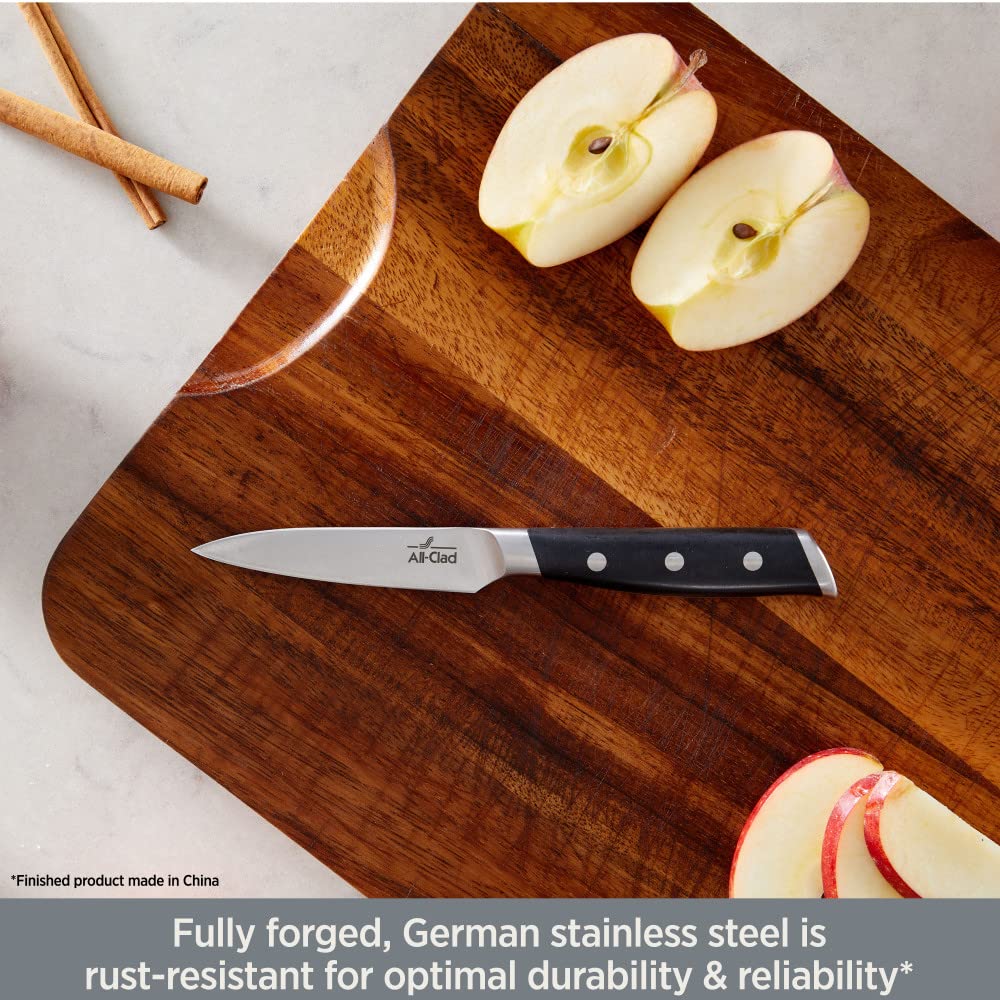 All-Clad Cuchillo Pareado, hoja de acero alemán, corta con control para frutas