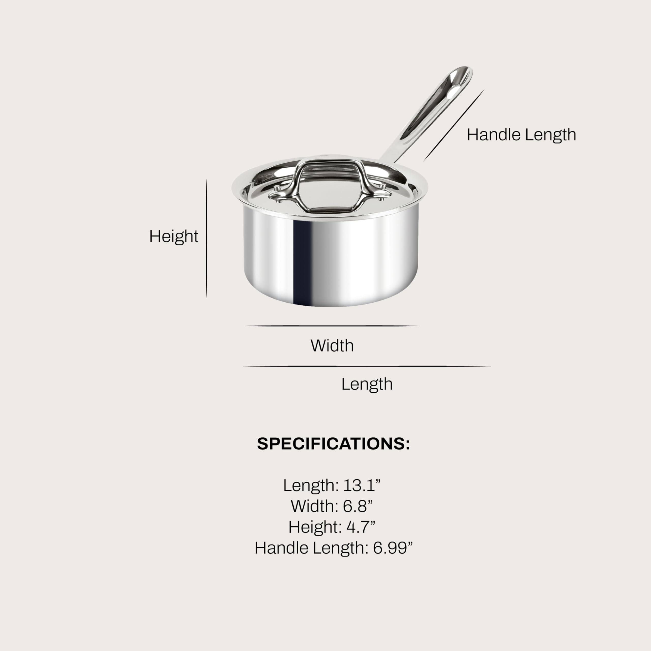 Interior de All-Clad D3, superficie brillante para sellar sabores y deglasear