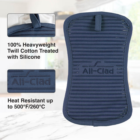 All-Clad Indigo, diseño ergonómico que se adapta a la forma de la olla.