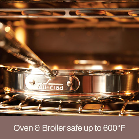 All-Clad Núcleo de cobre apto horno 600f para recetas completas