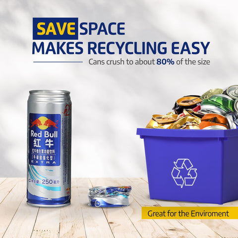 ALLAY ahorro-espacio-cocina: optimiza la encimera para reciclar latas.