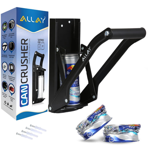 ALLAY prensa-latas-pared-metalica: prensado estable para reciclar latas en casa.