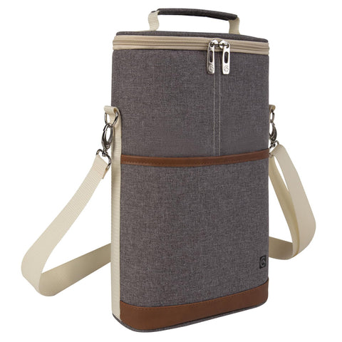 ALLCAMP bolsa vino dos botellas aislada, ideal para picnic y viaje