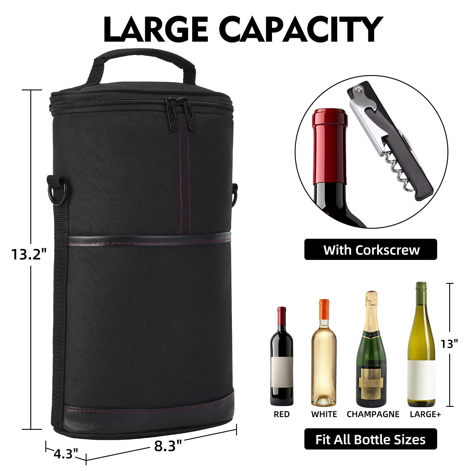 ALLCAMP compartimento aislado para dos botellas y bebidas enlatadas.