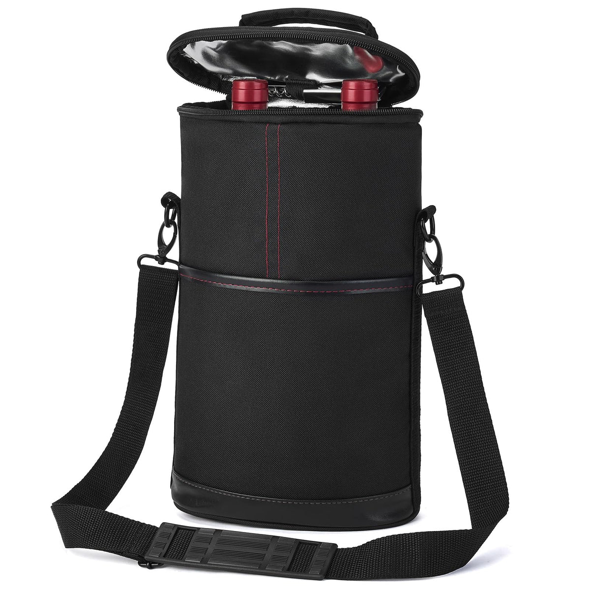 ALLCAMP portabotellas para dos botellas, mantiene temperatura ideal.