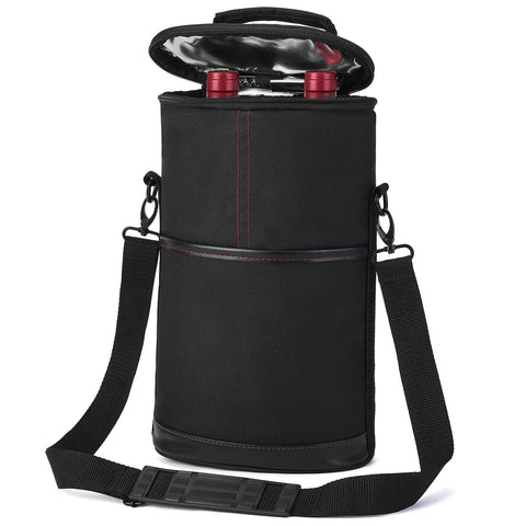 ALLCAMP portabotellas para dos botellas, mantiene temperatura ideal.