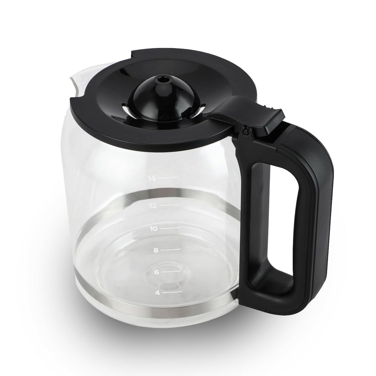 ALLCUP Jarra de vidrio 14 tazas, ideal para preparar grandes lotes de café.