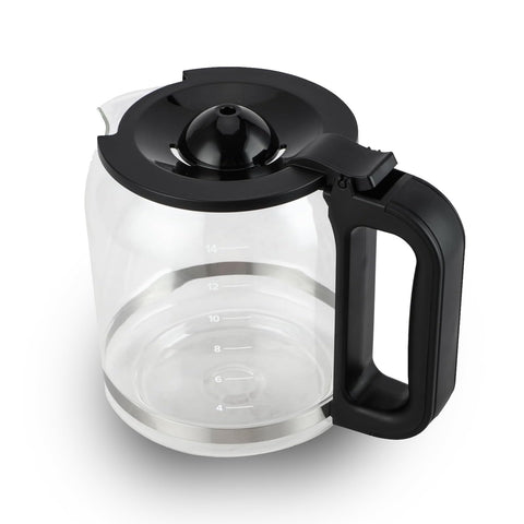 ALLCUP Jarra de vidrio 14 tazas, ideal para preparar grandes lotes de café.