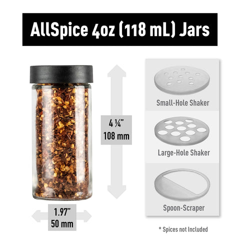 AllSpice tapas exclusivas con raspador de cuchara integrado
