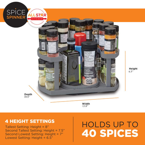 Allstar Spice Spinner diseno-compacto: ahorra espacio en gabinetes.