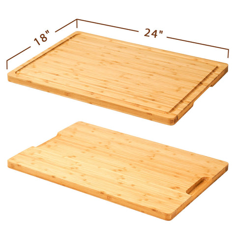 Tabla Allsum charcutería extra grande en bambú para servir quesos y aperitivos.