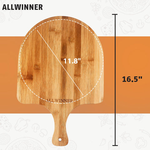 ALLWINNER paquete de dos palas de pizza para cocinar y compartir.
