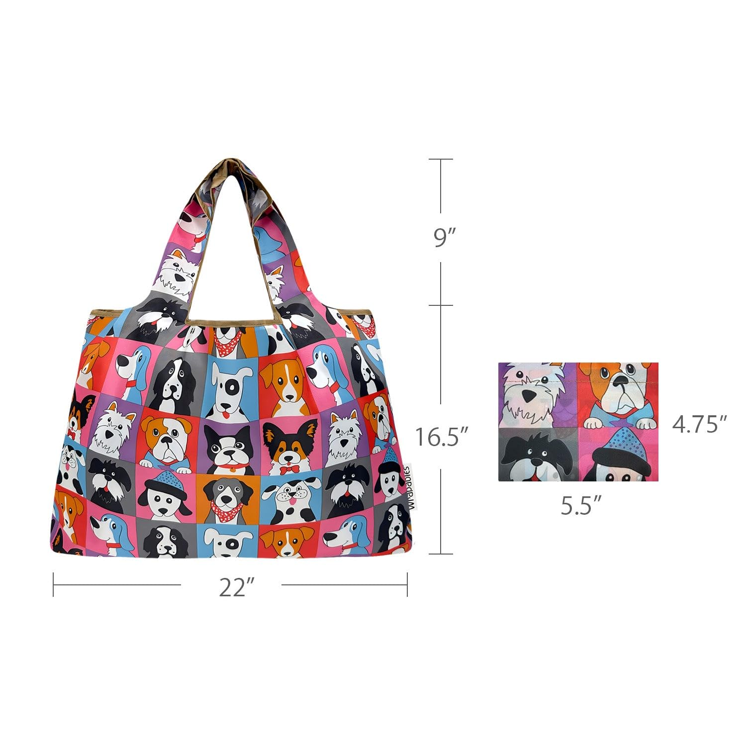 Allydrew tote nylon plegable guarda en bolsillo interior