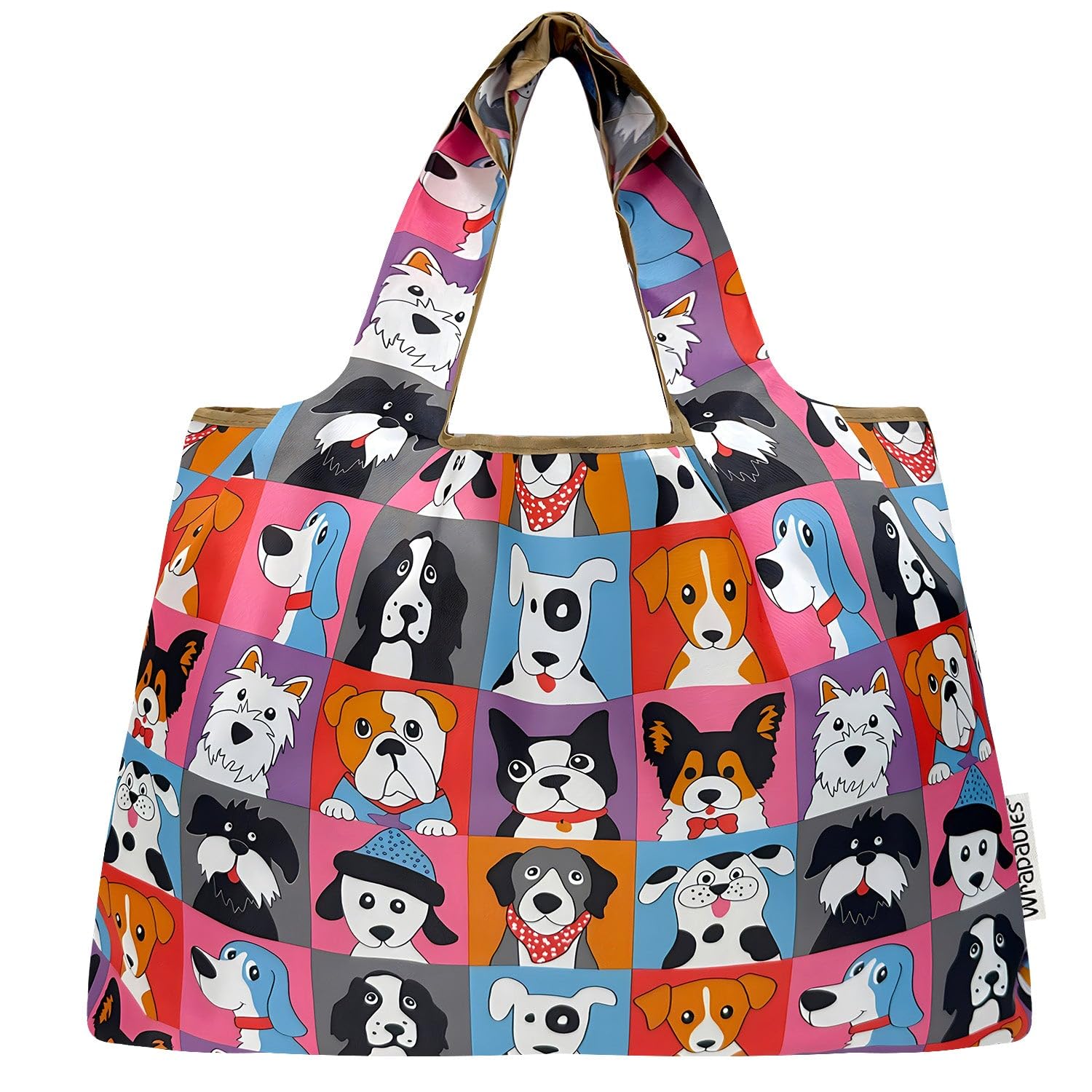 Allydrew tote nylon con patrón alegre para compras diarias