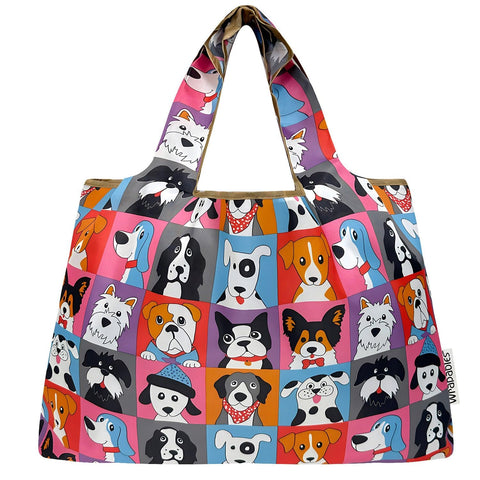 Allydrew tote nylon con patrón alegre para compras diarias