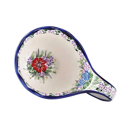ALMA tazón-sopa dibujo flor azul realza la mesa y facilita el servicio diario.