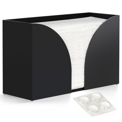 Storage Standard dispensador de papel multifold negro mate en mostrador, mantiene el mostrador organizado.