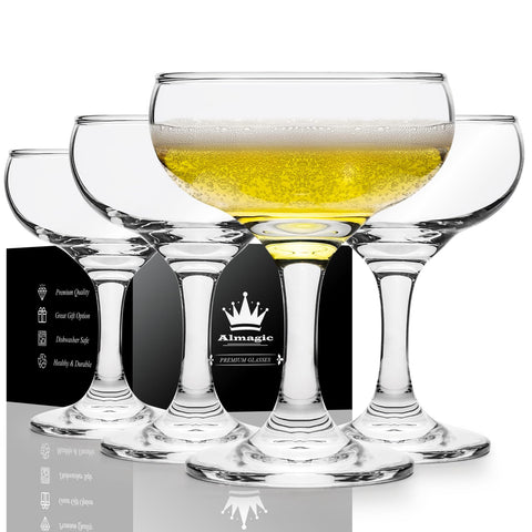 Almagic copa coupe cristal sin plomo, 150 ml, claridad que realza los colores.