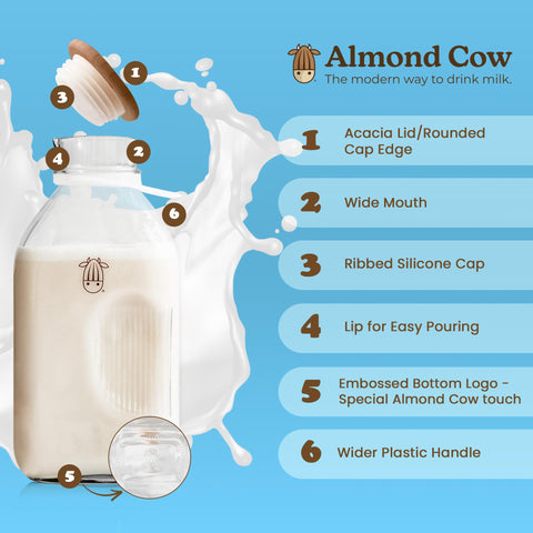 Almond Cow vertido fácil sin goteo para uso diario