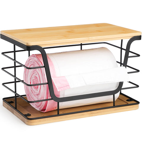 La cesta de alambre ALOCEO para cocina mantiene papas y cebollas organizadas en la encimera.